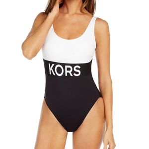 EUC MICHAEL KORS Colorblocked One Piece Swimsuit